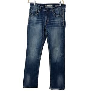 BKE Jeans Men size 28x32 Blue Jake Straight Leg Faded Stretchy Going Out Casual